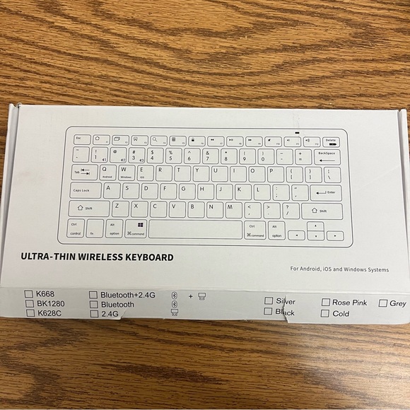 HXMJ-Large Print Bluetooth Mini Keyboard Compatible with Apple Products - Picture 10 of 12